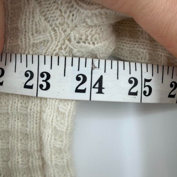 Everlane Cashmere Cream Waffle Pocket Sweater Medium - Picture 4 of 5